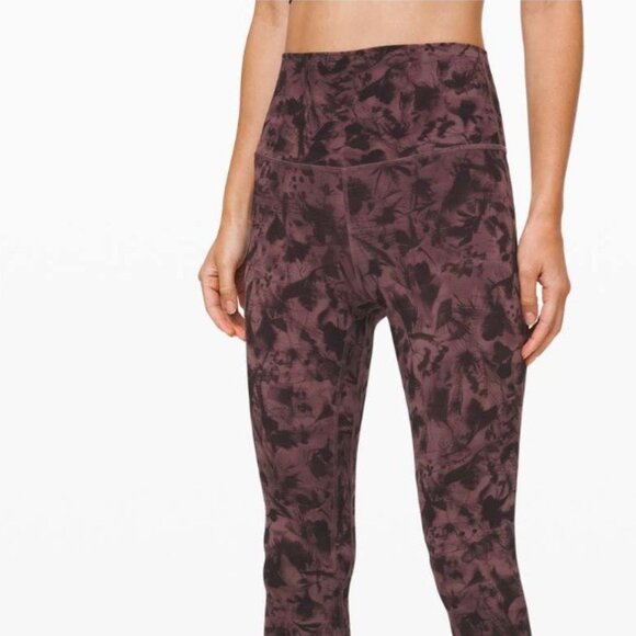 Lululemon Align Pant 28" in Mini Dusk Floral Antique Bark Black - Picture 1 of 8